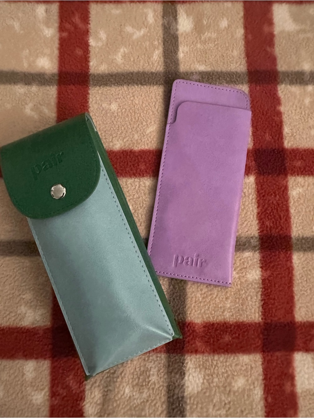 Pair Eyewear Case Duo in Mint Green & Lavender